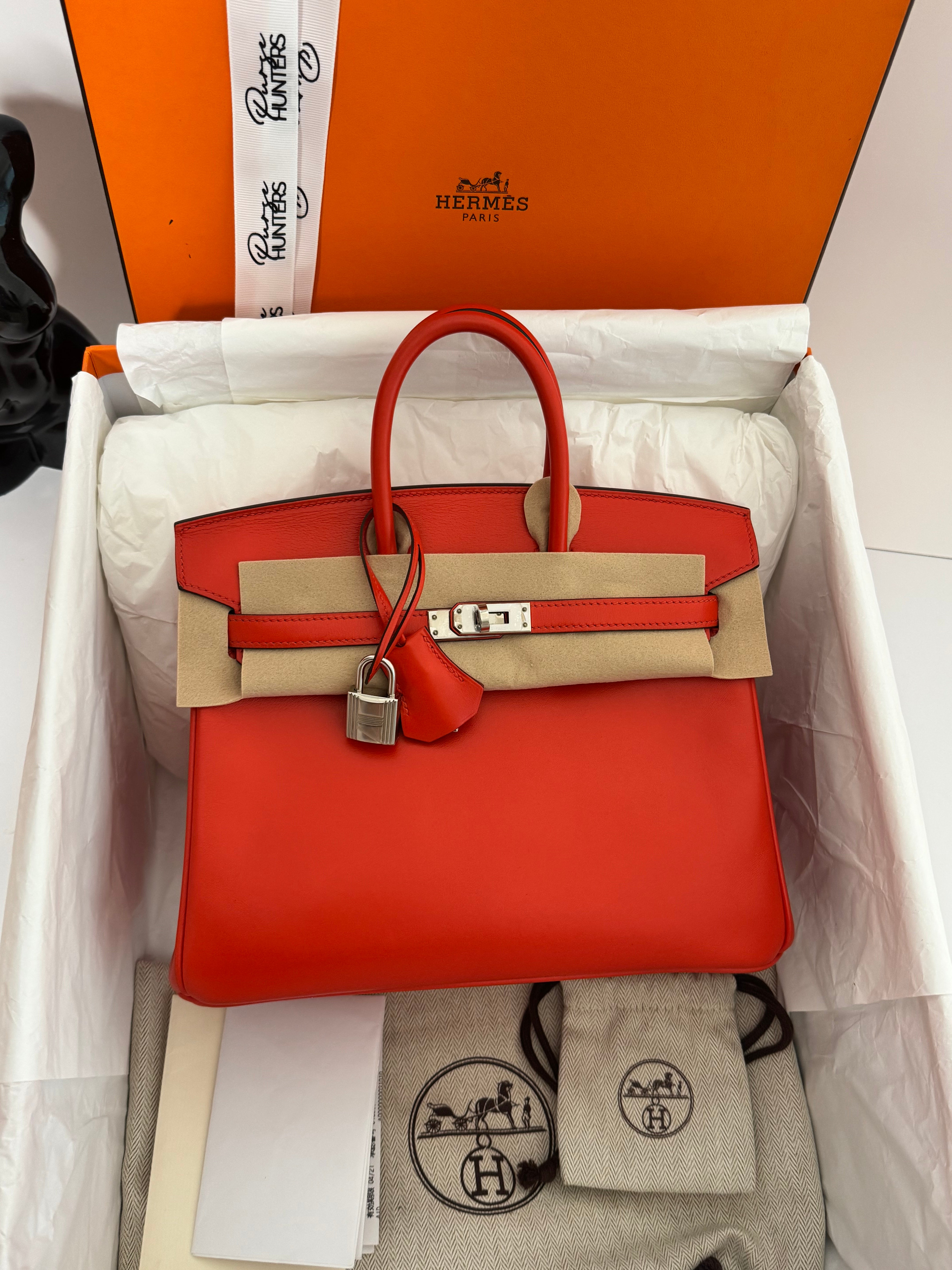Hermès Birkin 25 Capucines Tadelact PHW stamp C