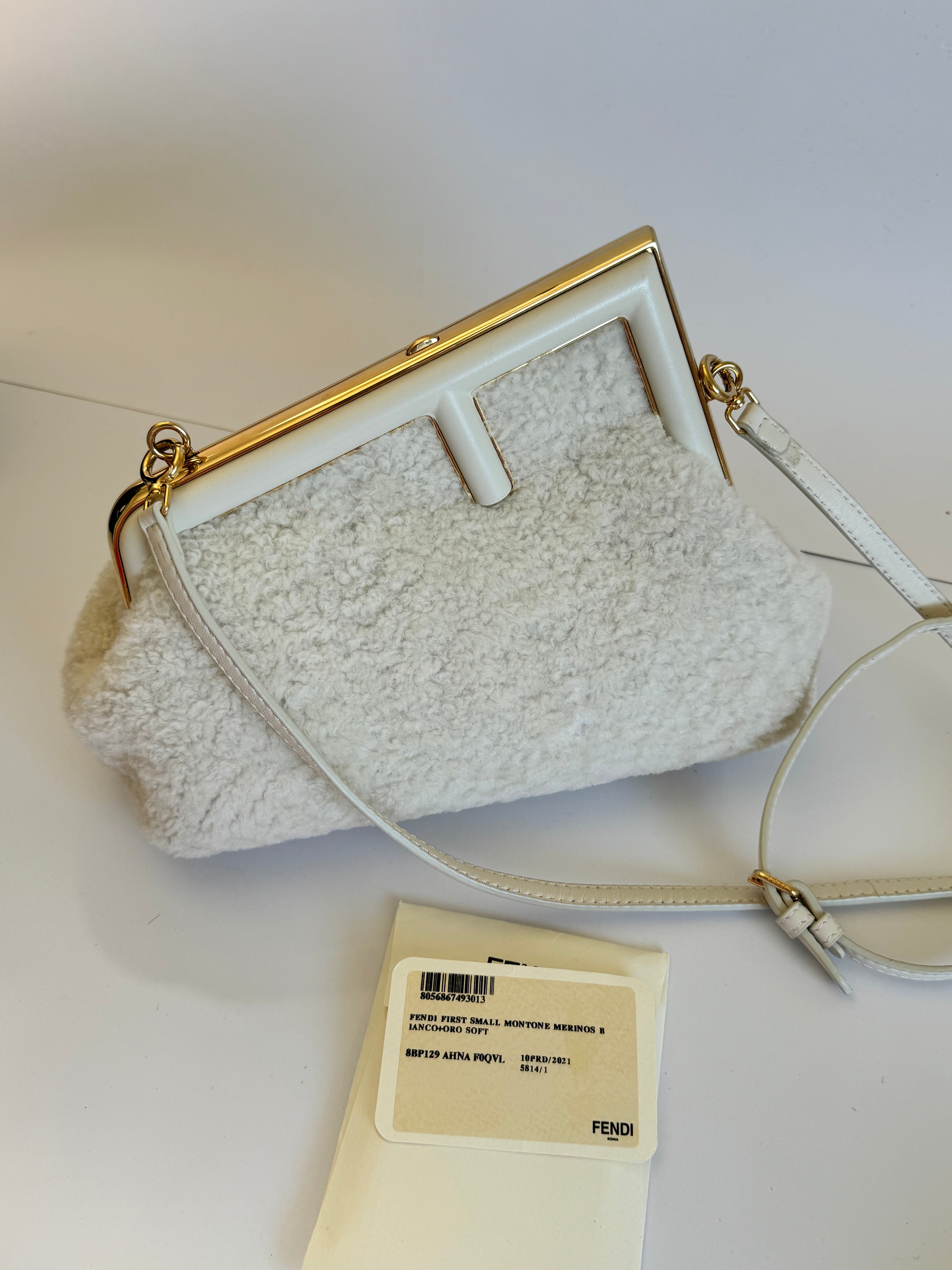 Fendi Clutch Bag First Small Sheering