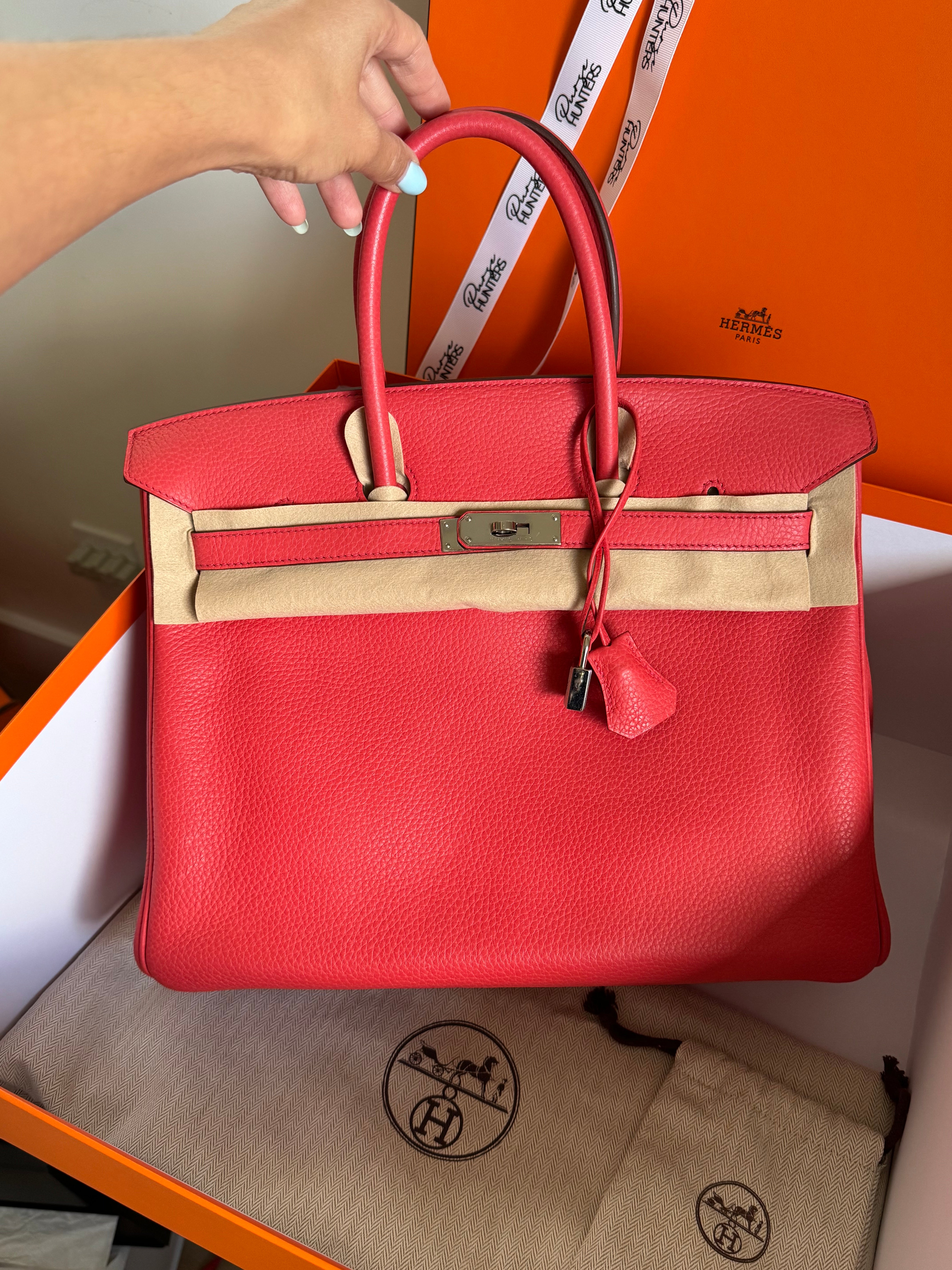 Hermès Birkin 35 in Rose Jaipur Clemens PHW