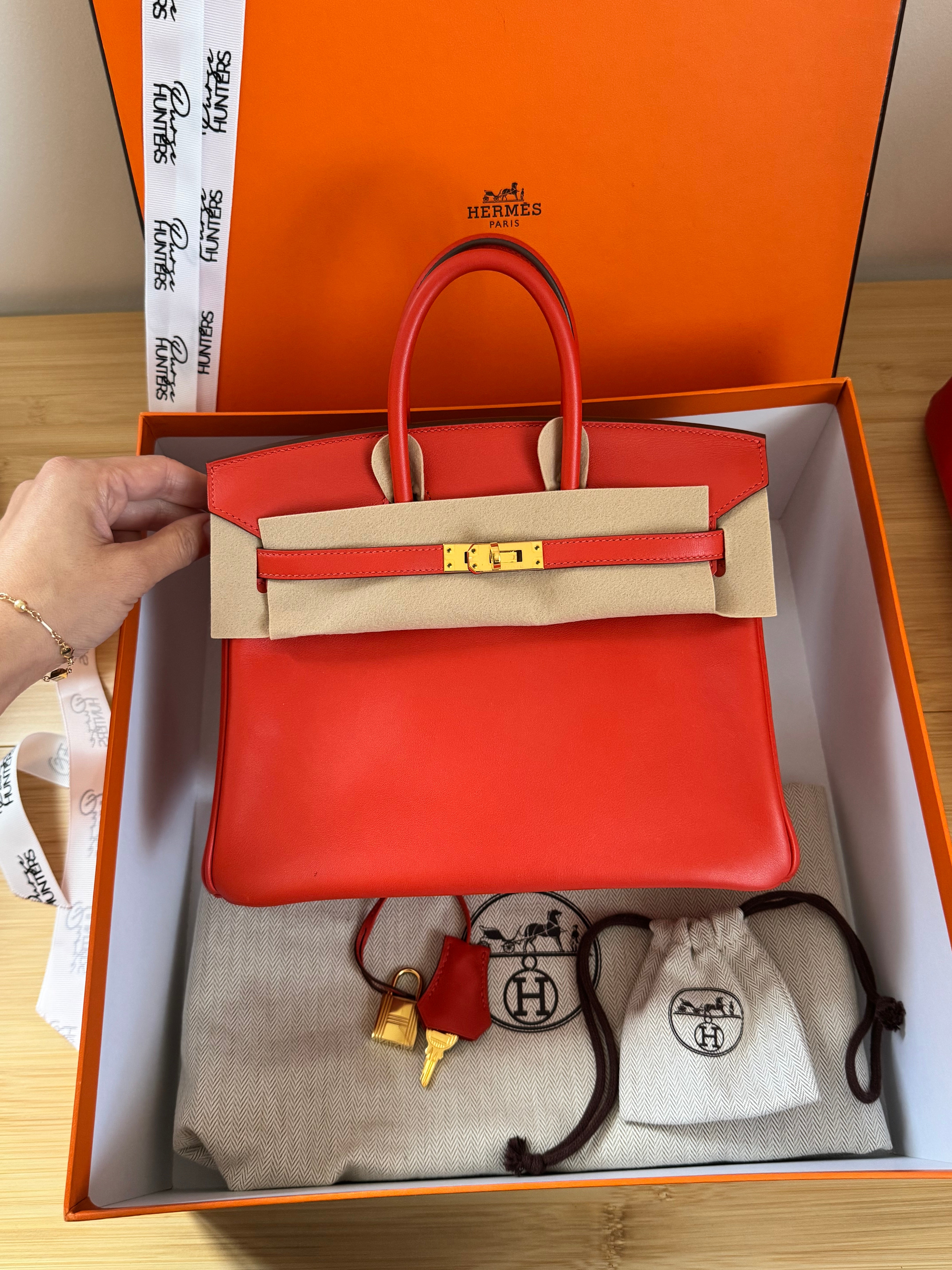Hermès Birkin 25 Rouge Tomate Swift Gold Hardware