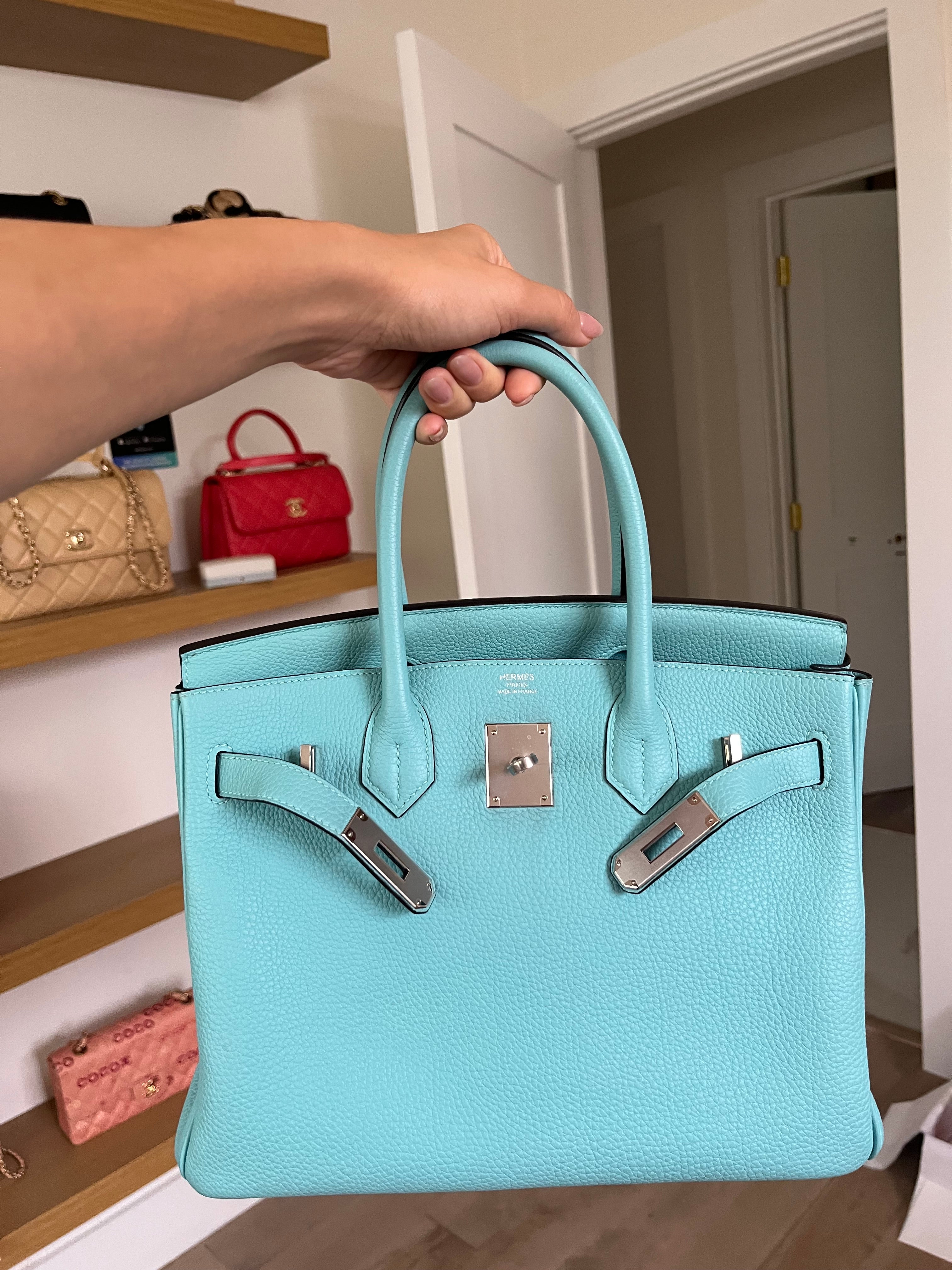 Hermès Birkin 30 Blue Atoll Togo Leather PHW