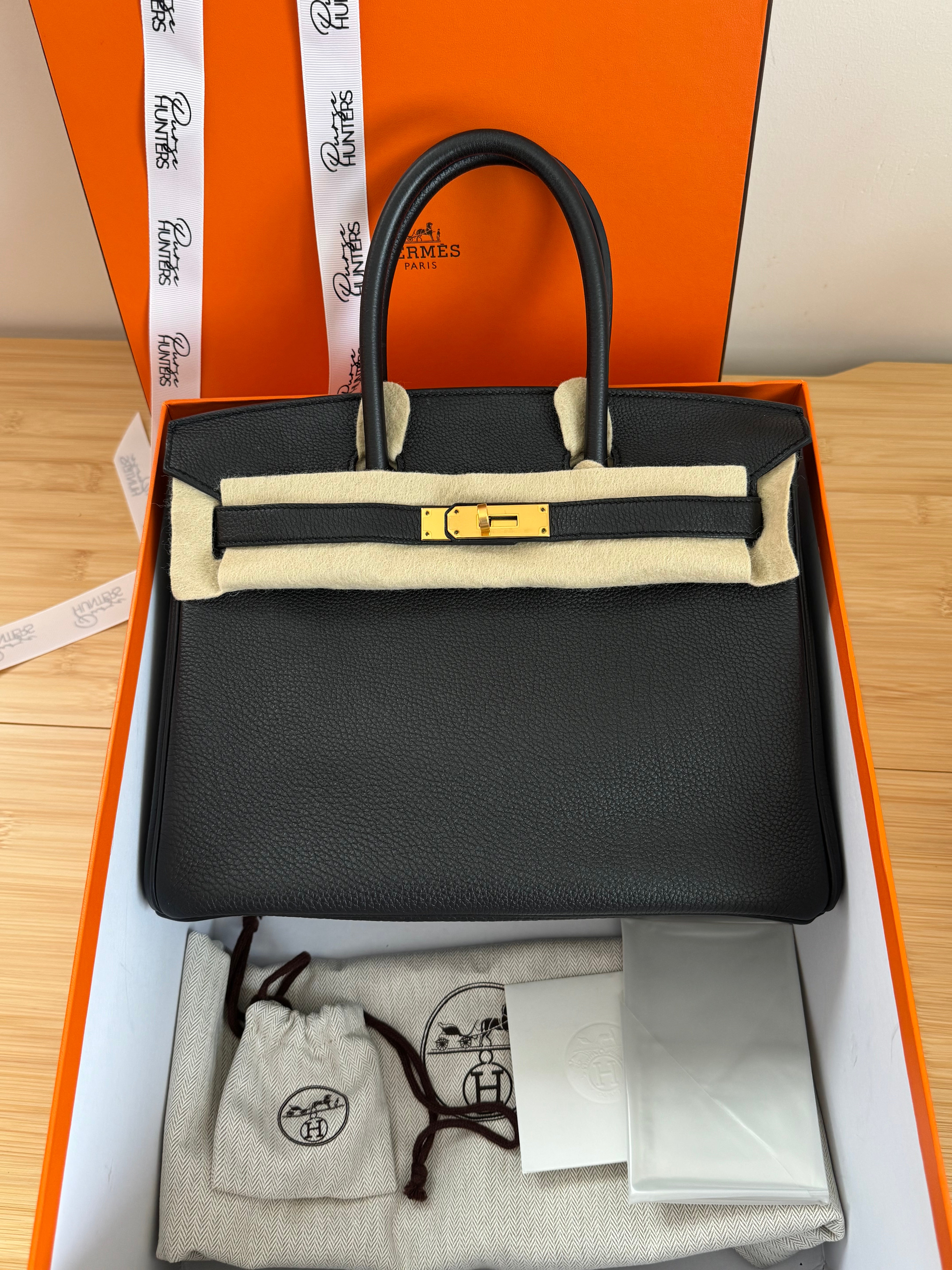 Hermès Birkin 30 Black with Gold Hardware in Epsom Leather