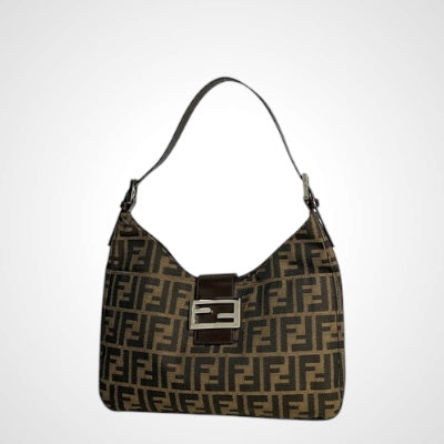 FENDI Zucca Shoulder Bag Brown