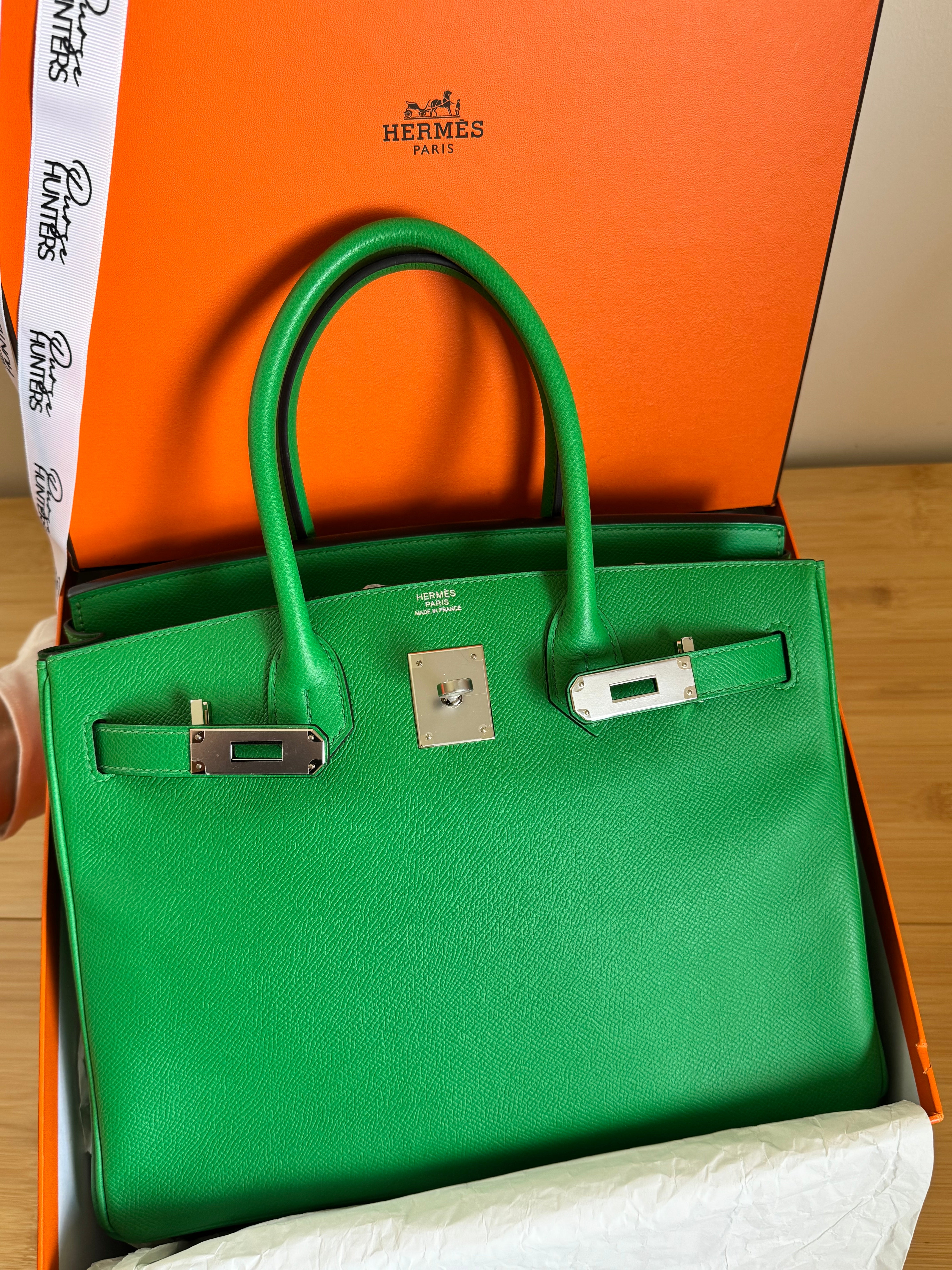 Hermès Birkin 30 Epsom Bamboo PHW