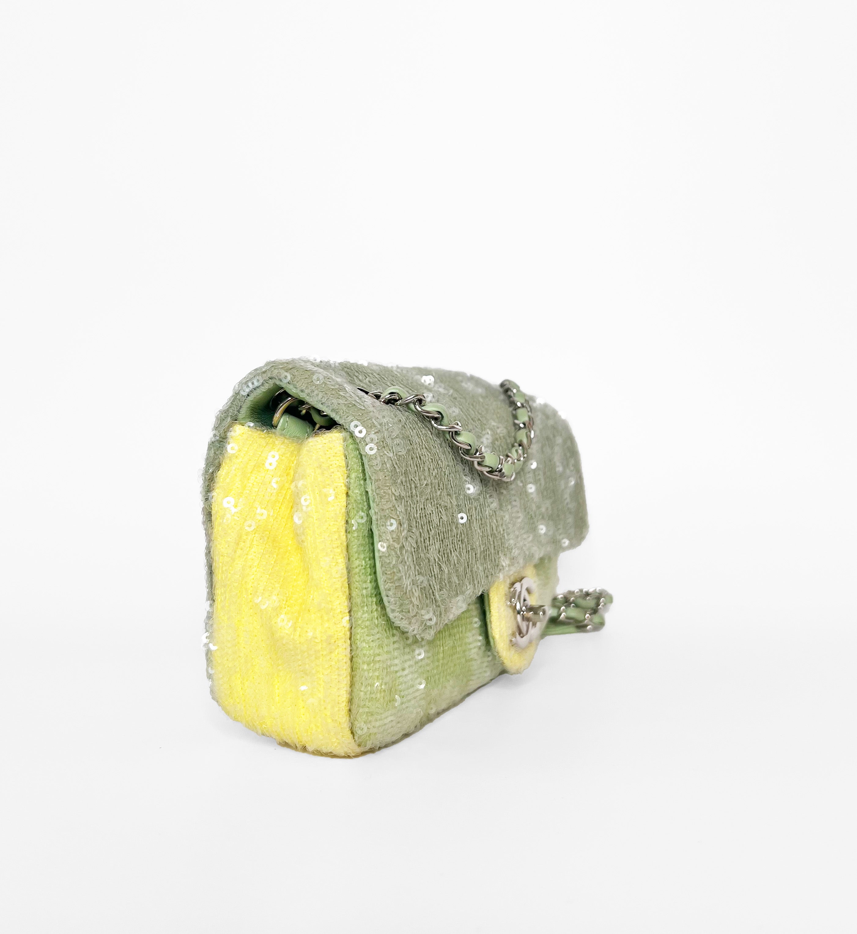 CC Sequin Waterfall Flap Mini Green Light Green Yellow