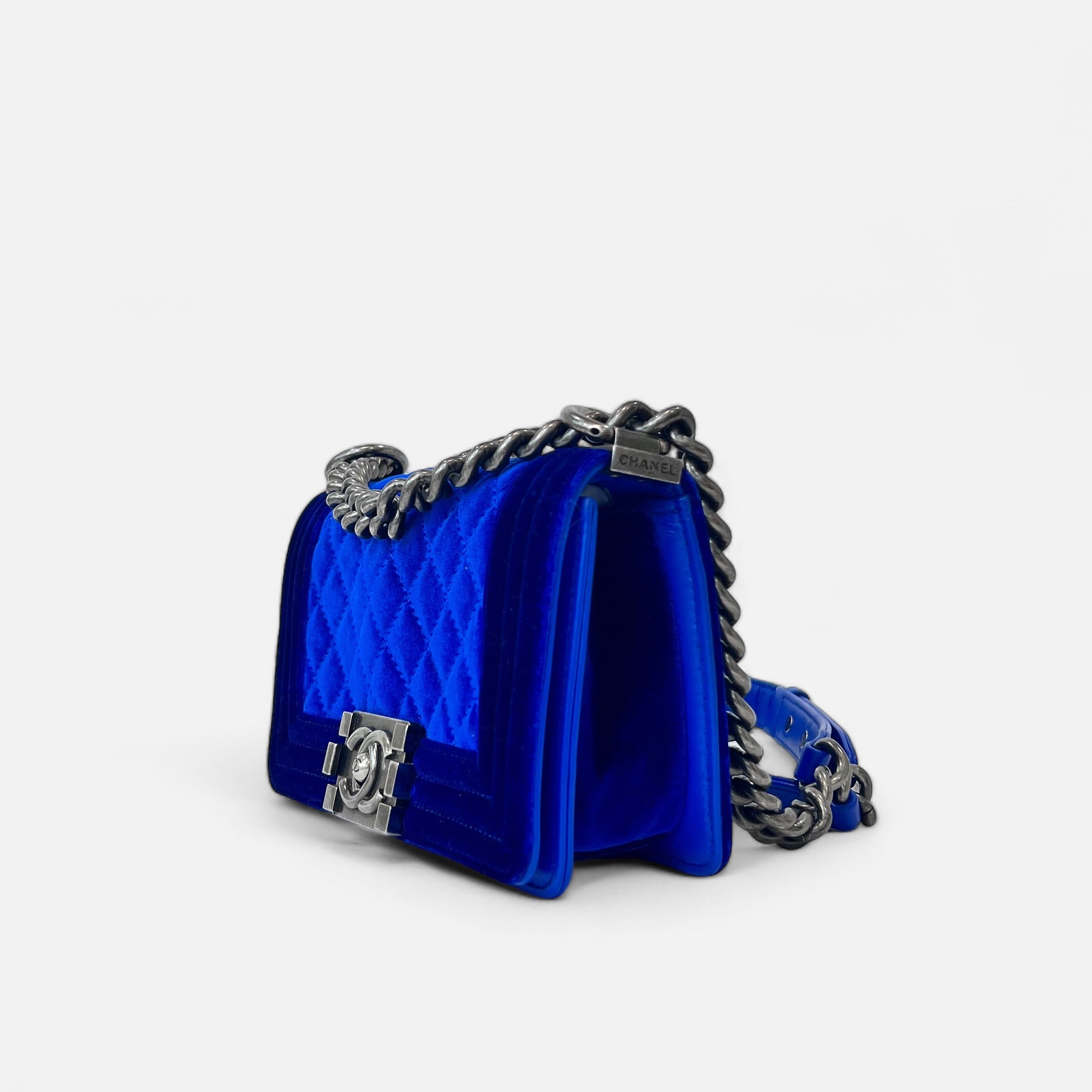 CC Le Boy Small Blue Velvet SHW