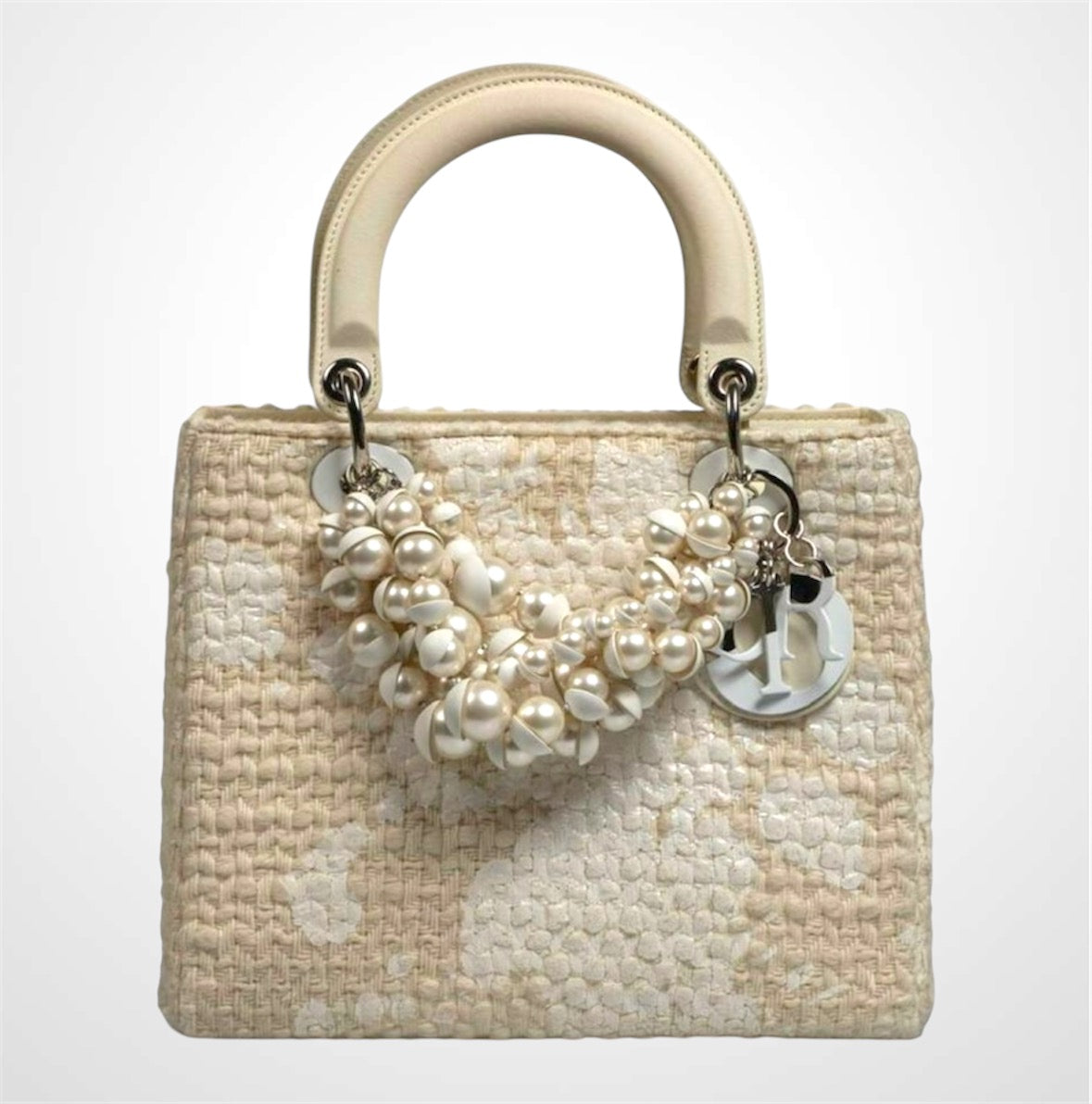 Dior Lady D-Lite Bag Woven Cannage Embroidered Canvas Medium