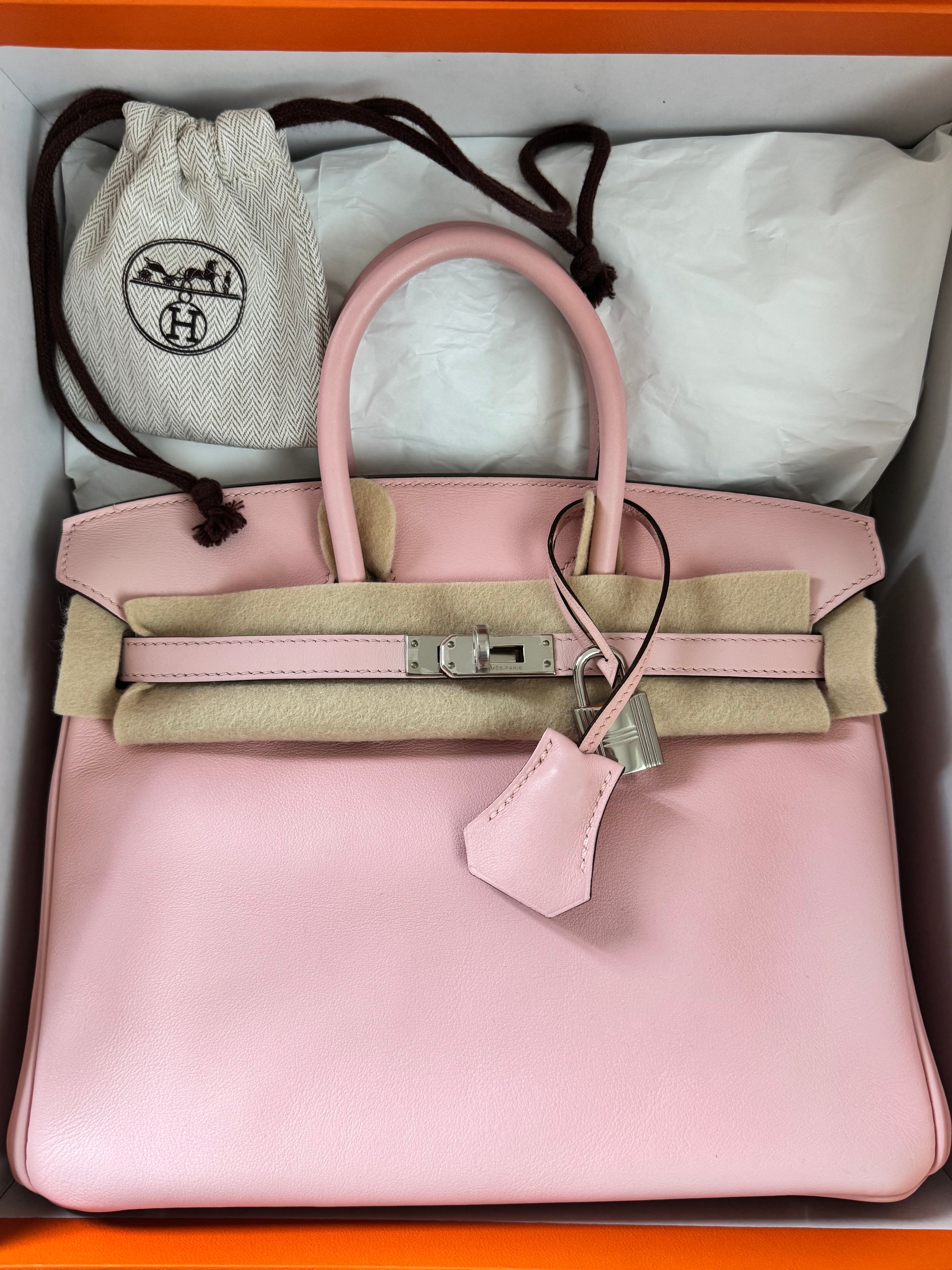 Hermès Birkin 25 Rose Sakura in Swift with PHW