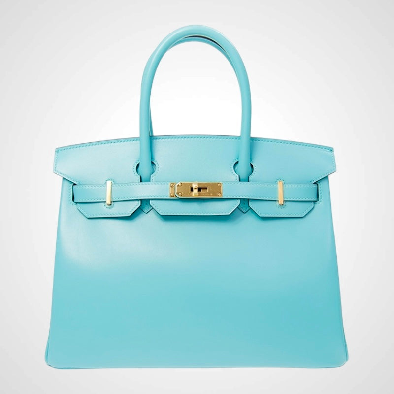 Hermès Birkin 30 Blue Atoll Tadelact Leather GHW