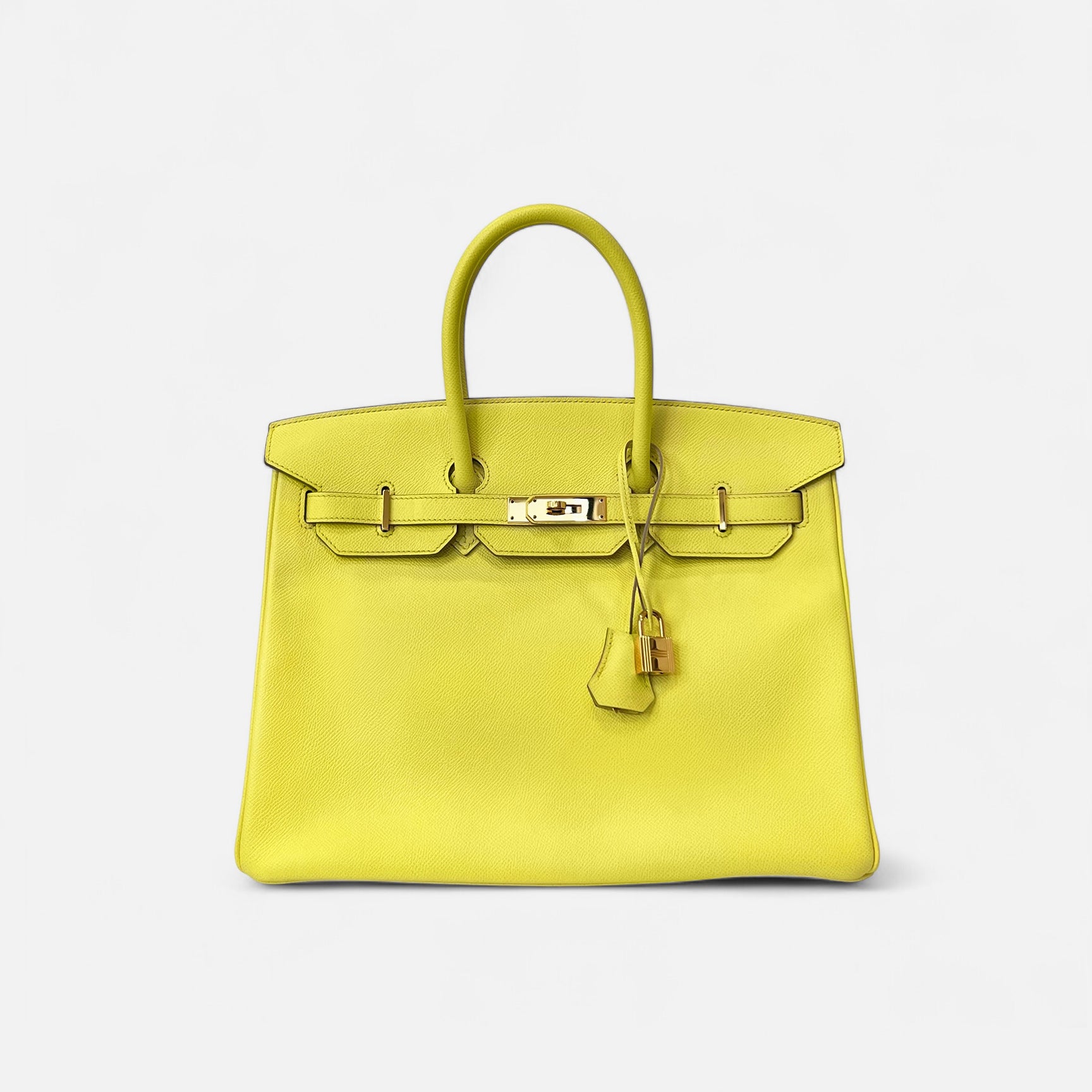 Hermès Epsom Birkin 35 Lime GHW Stamp Q