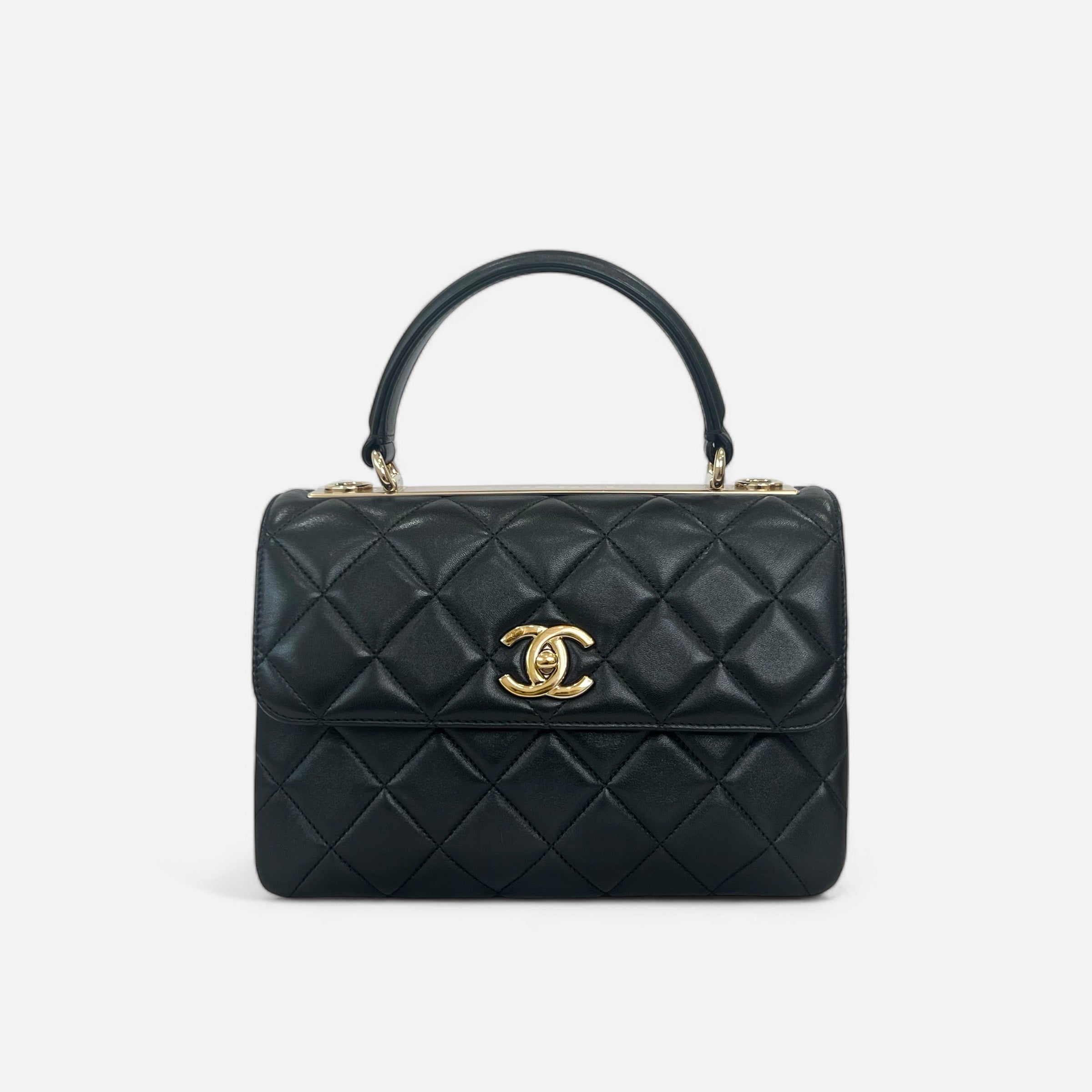 CC Trendy Small in Black Lambskin GHW