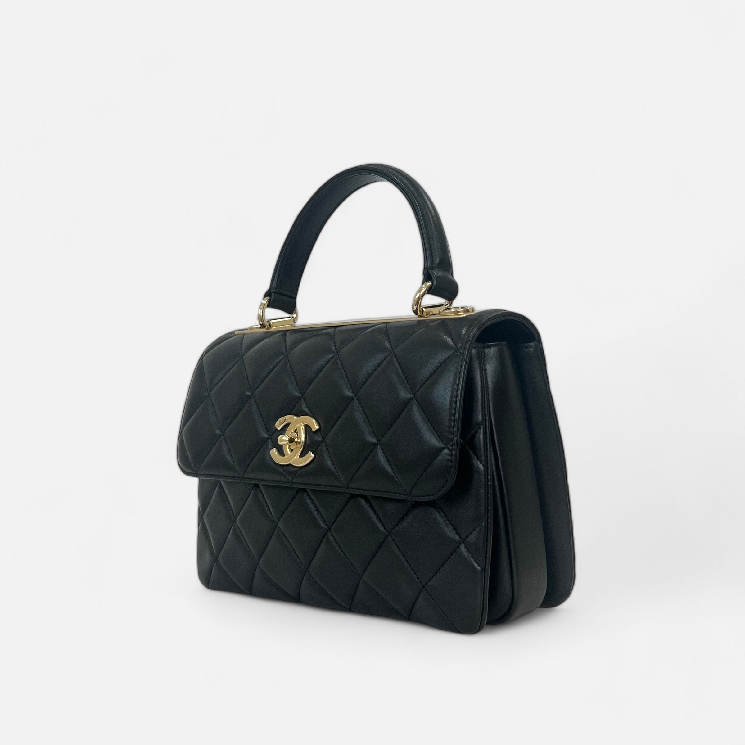 CC Trendy Small in Black Lambskin GHW