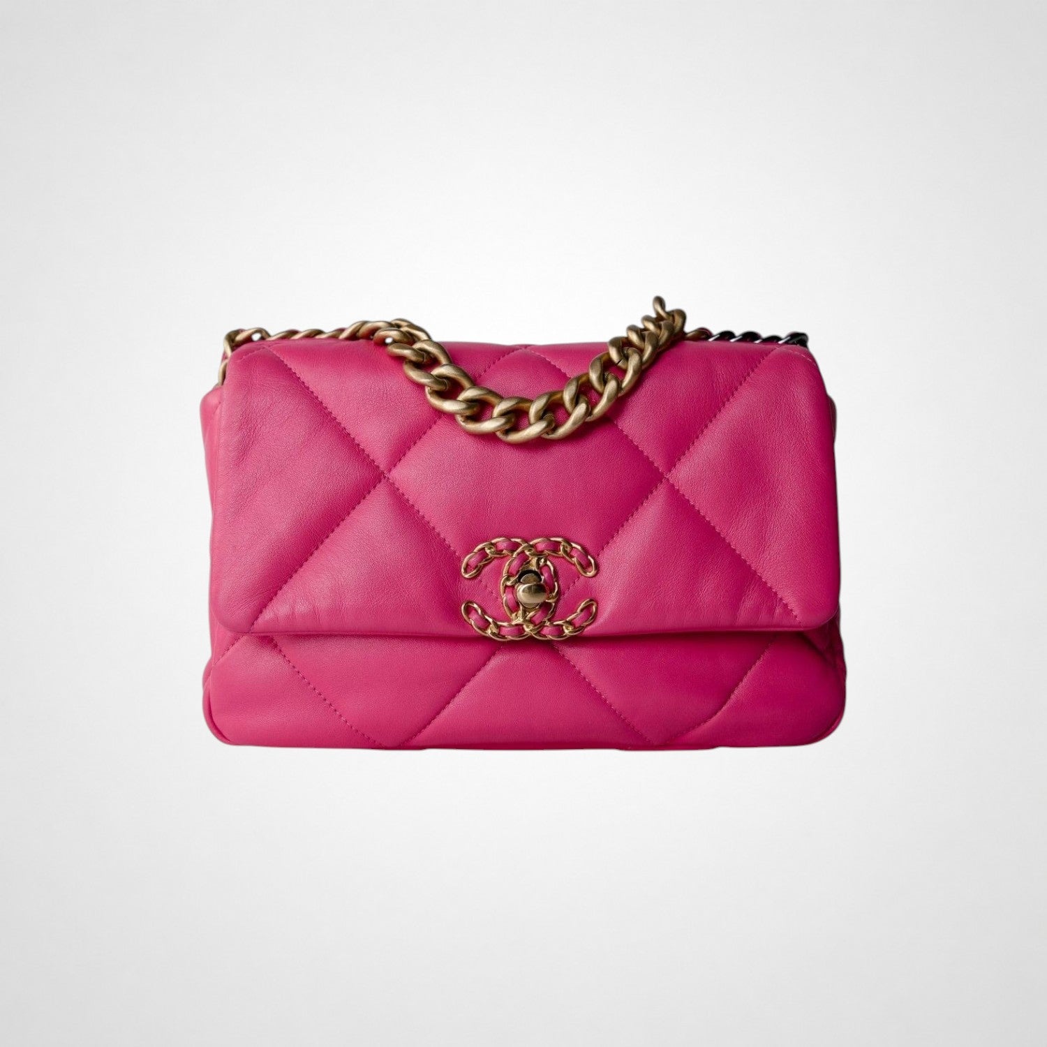 100% Authentic Chanel 19 Small Flap Pink