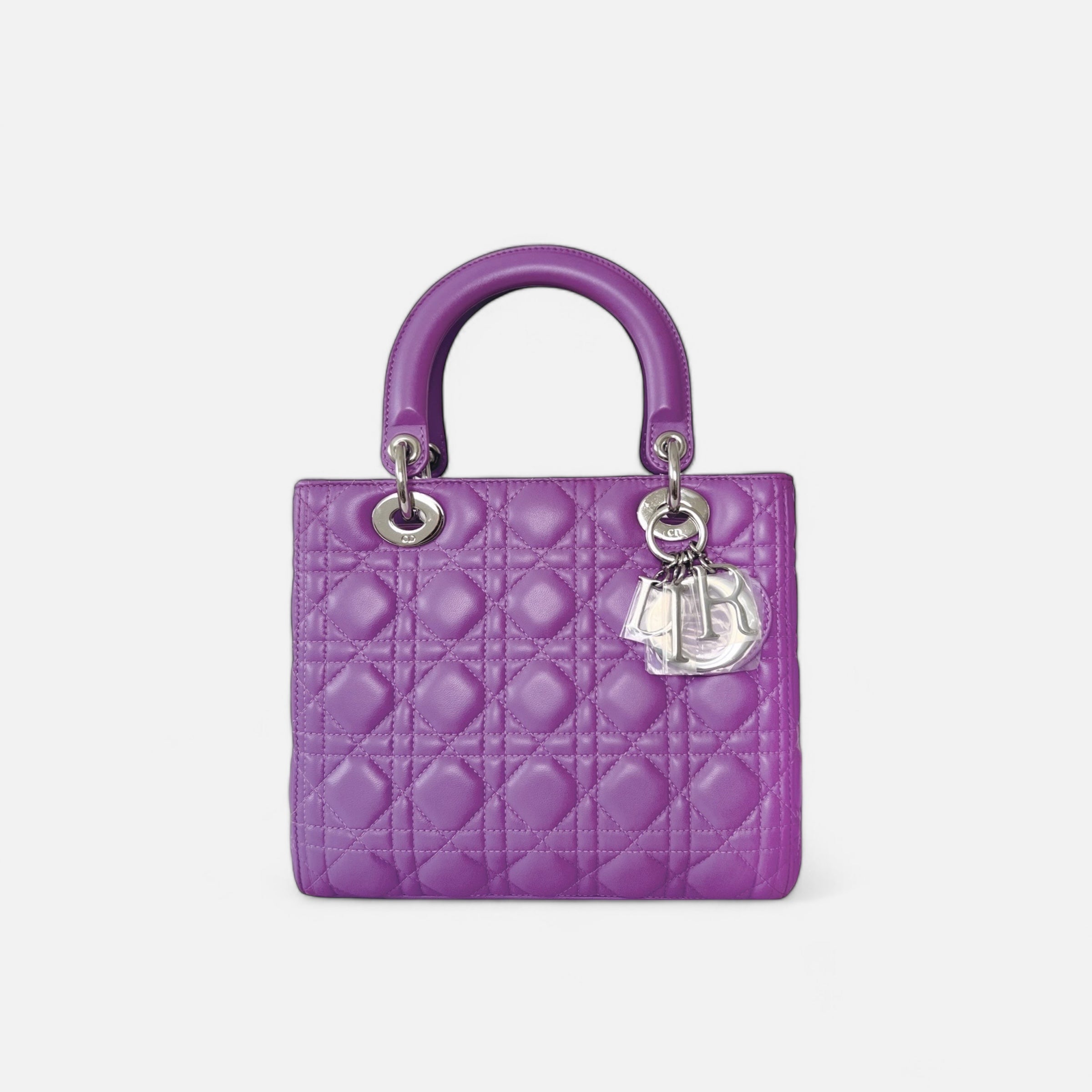 Lady Dior Medium in Violet Lambskin Leather with SHW